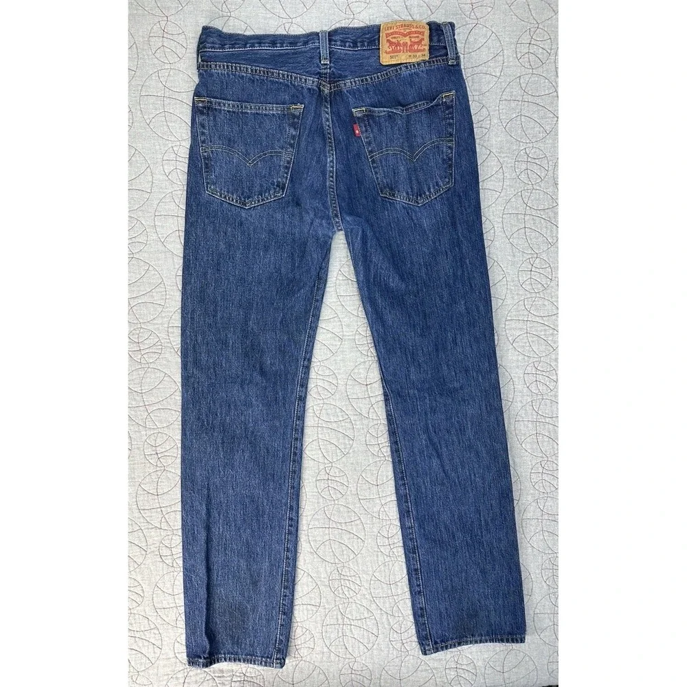 Levi's 501 XX Jeans Blue Wash Button Fly Straight / Men's 33x34